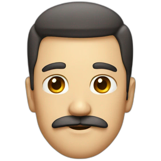man with square mustache emoji