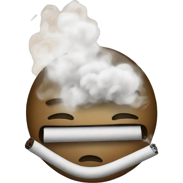 stressed smoking emoji