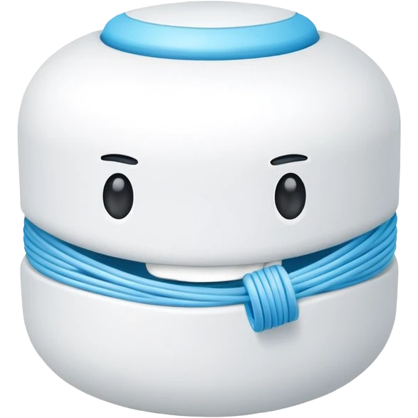 Ball of white dental floss emoji