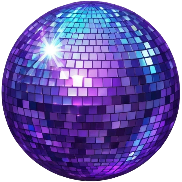 Glitter purple and cian inner circle emoji