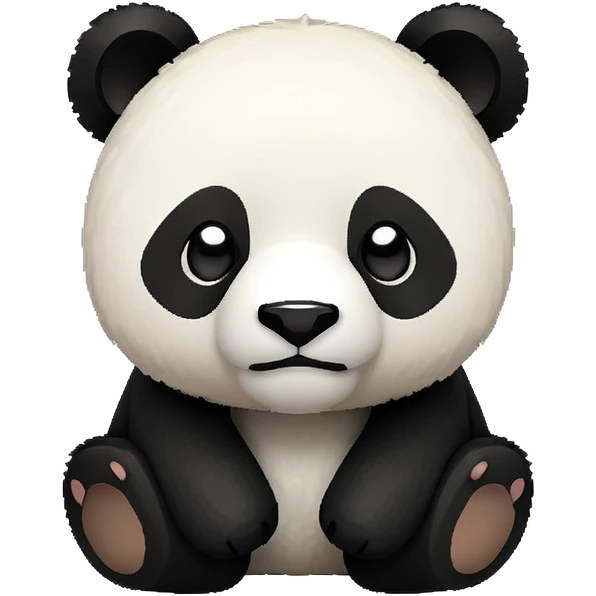 minecraft panda, blocky, cute emoji