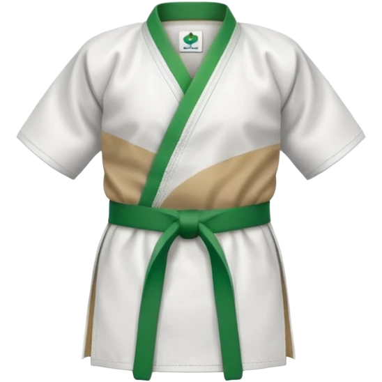 karate gi with a green belt emoji