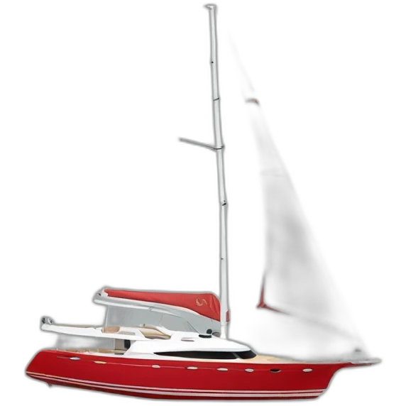 Yacht red color emoji