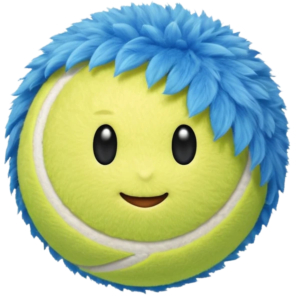 full blue tennis ball emoji