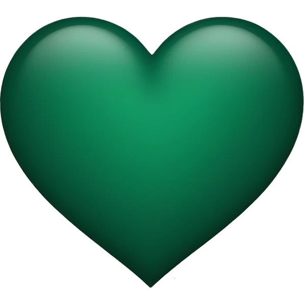 A heart dark green  emoji