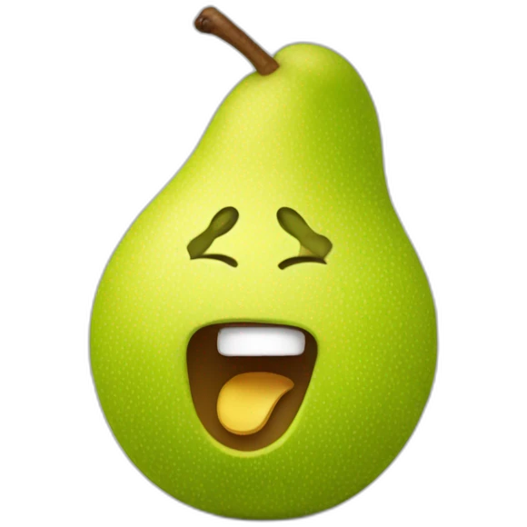 poire qui chante emoji