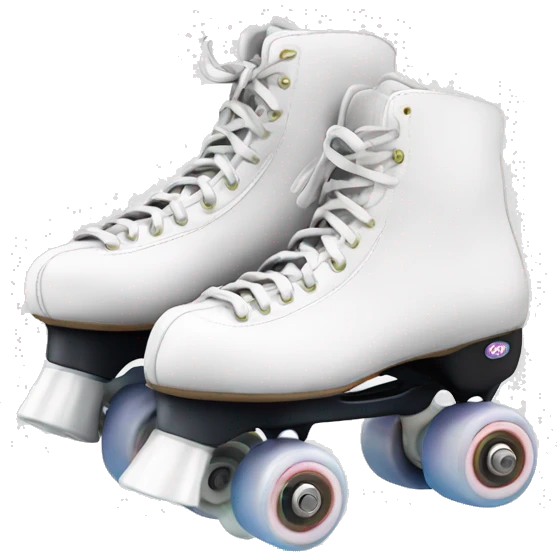 White artistic rollerskates from edea emoji