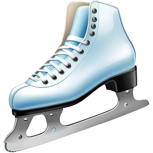 An icon featuring a pair of elegant figure skates resting on scratched, worn ice. In the background, cheering spectators fill the stands of a grand stadium, creating a vibrant atmosphere. Transparent background highlights the essence of figure skating performance emoji
