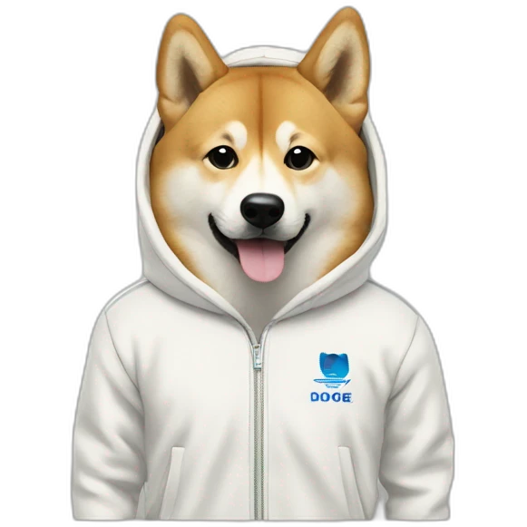 Doge in adidas hoodie emoji