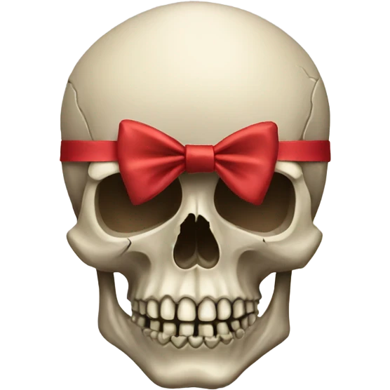 skull with a bow emoji