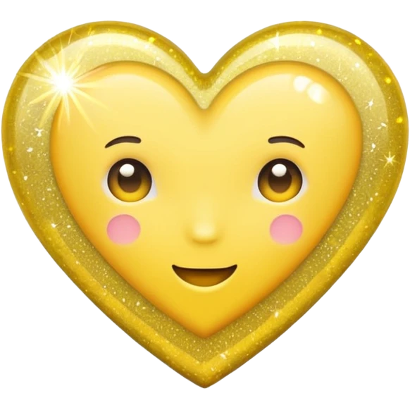 yellow heart with a glitter effect emoji