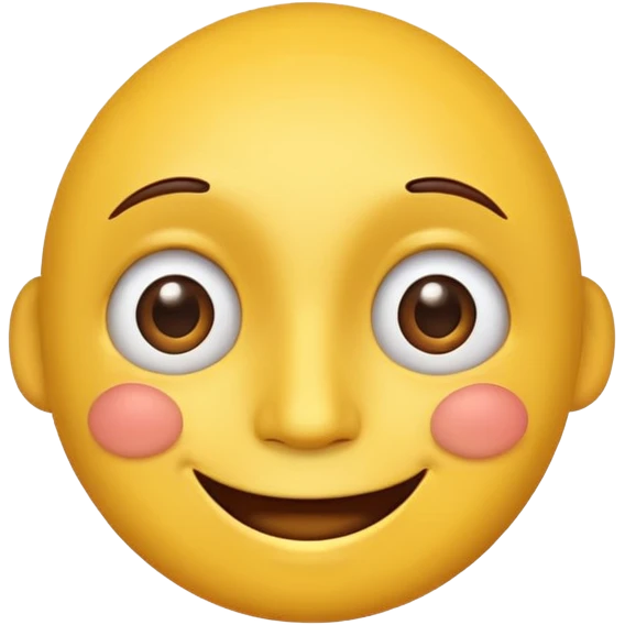 Create a yellow face nodding  emoji