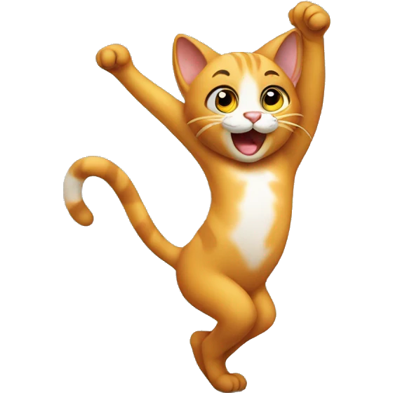 Cat dancing emoji