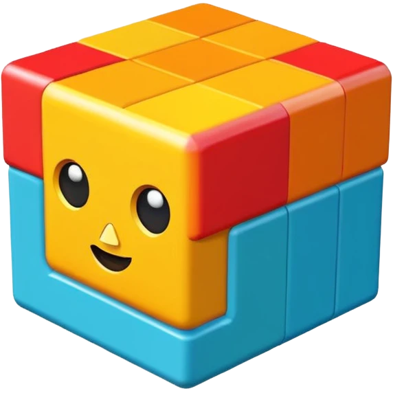 Pixeled style 3d emoji