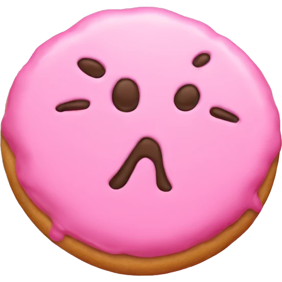 Pink cookie emoji