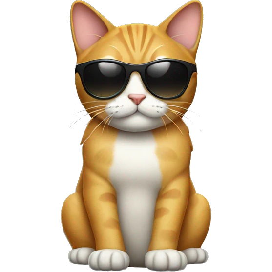 Cat with sunglasses emoji