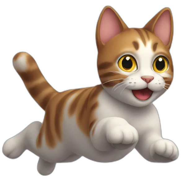 cat run emoji