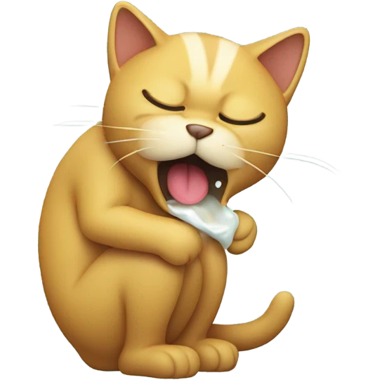 Cat throwing up  emoji