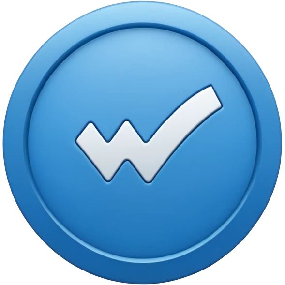 Check mark in blue circle emoji