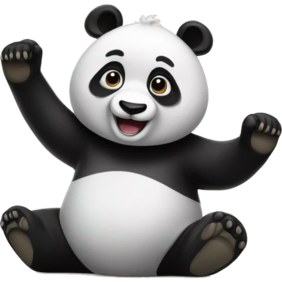Panda waving emoji