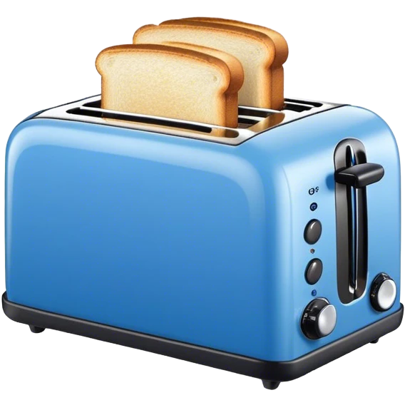 toaster, front view, blue color emoji