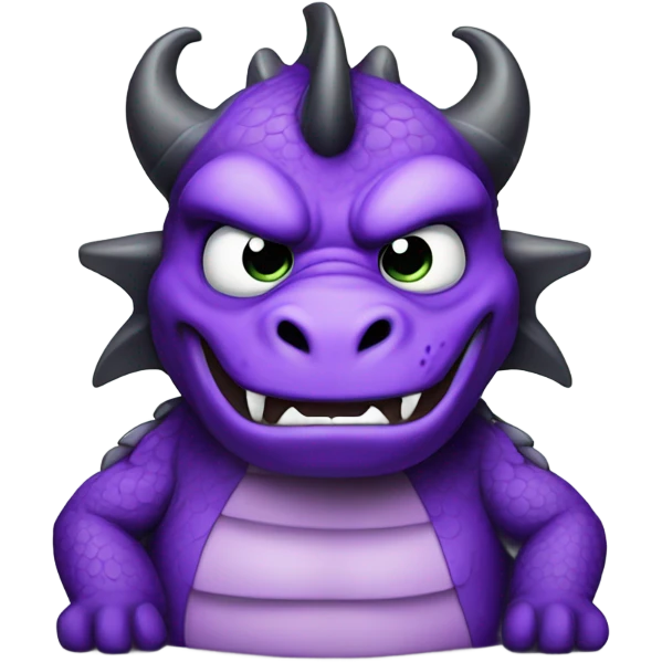 purple grumpy dragon emoji