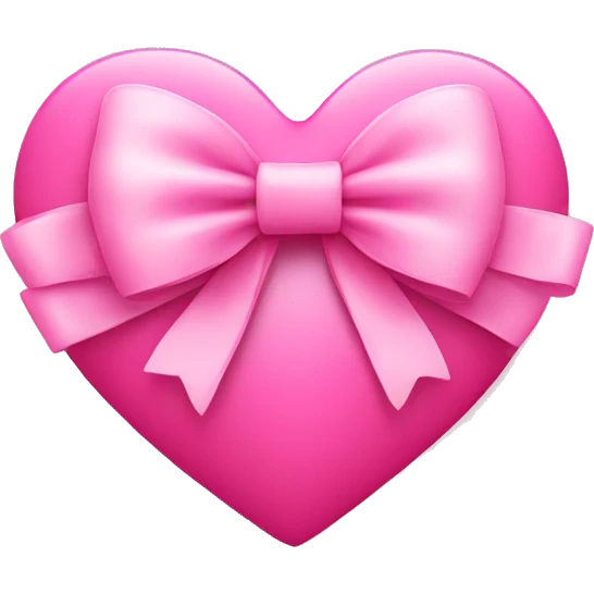 Pink heart with bow emoji