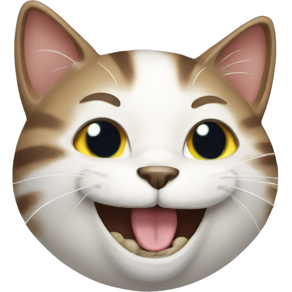 A cat laughing  emoji