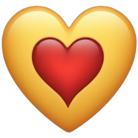 Heart with giold emoji