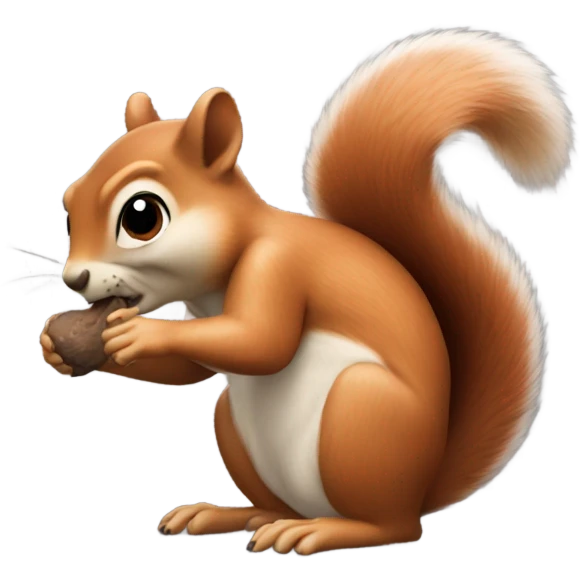 Squirrel with a finger in her nose emoji