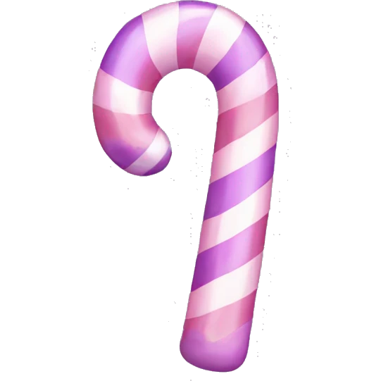 pastel purple and pink candy cane  emoji