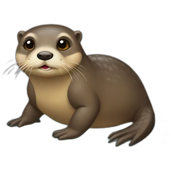 loutre sur tortue emoji