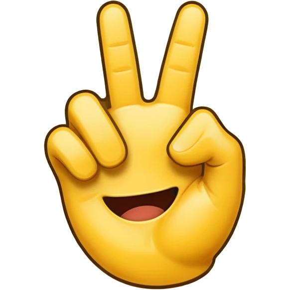 emoji apuntando con la mano hacia la camara emoji