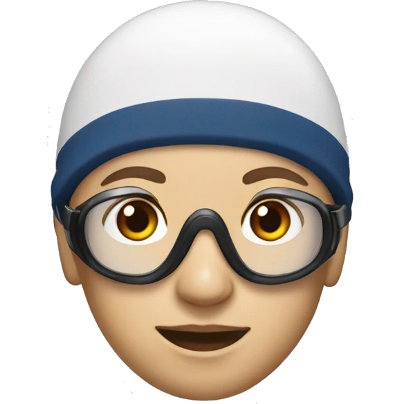 swimmer with bonnet and swimming goggles emoji