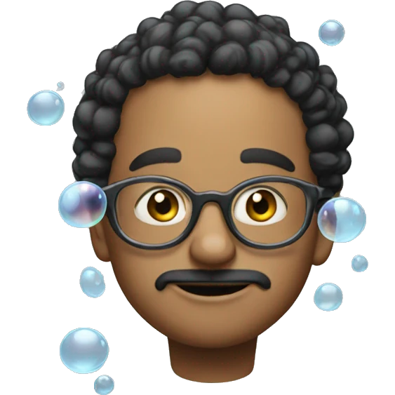 Realistic bubbles emoji