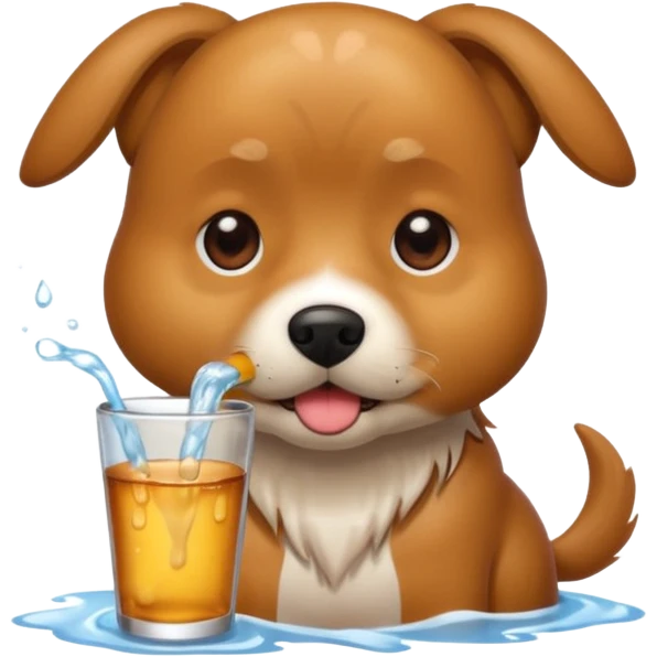 Dog with Drink emoji