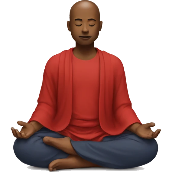 Red meditation  emoji