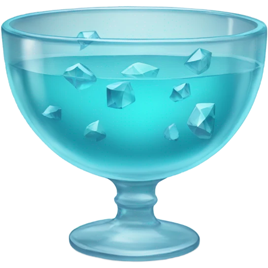 Crystal bowl of aqua water emoji