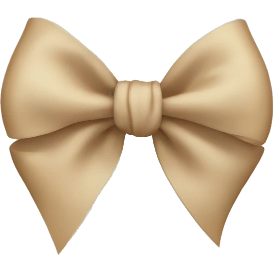 Beige bow emoji