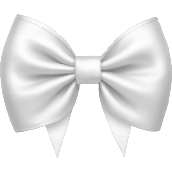 white satin bow emoji