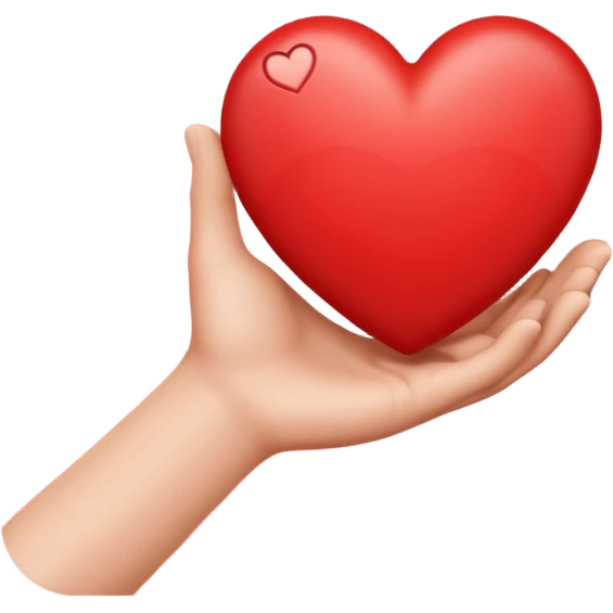 hand holding heart icon emoji