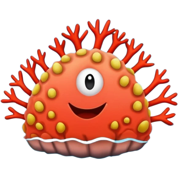 The state of Maine in the color coral emoji
