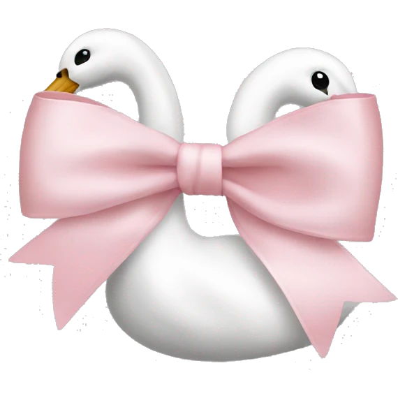 swan light pink bow emoji