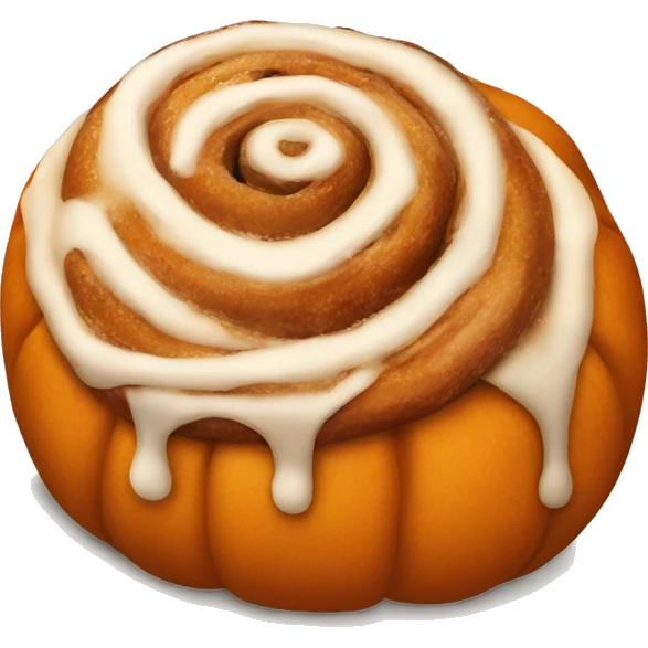 Pumpkin Cinnamon bun emoji