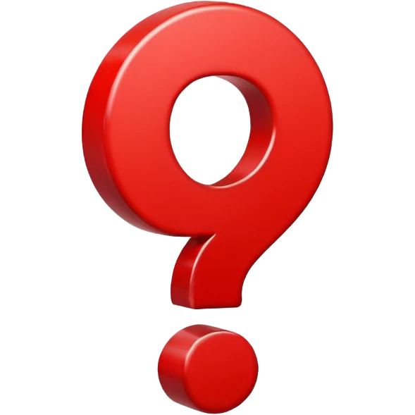 Question mark in red color  emoji