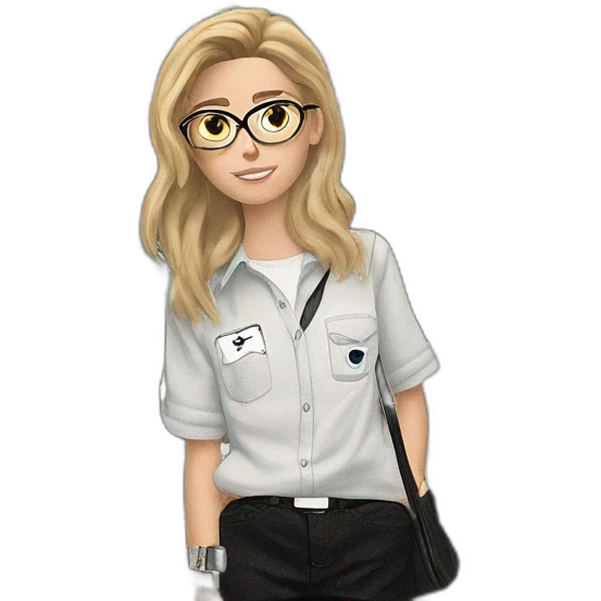 watch-wearing girl near tree emoji