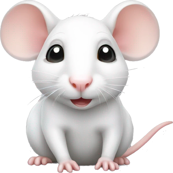 cute white rat emoji