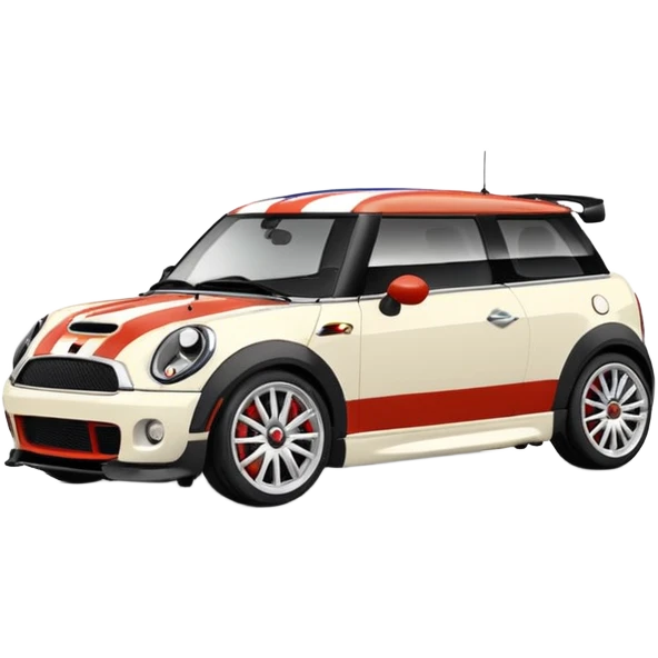 mini cooper R56 papper white JCW tricolor cat emoji