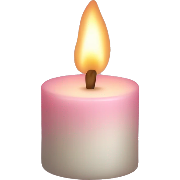 light pink candle emoji