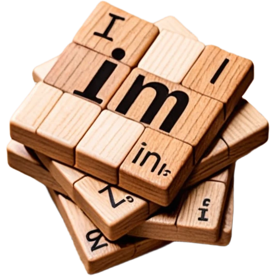 I'm In in scrabble letters emoji